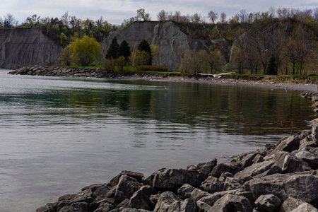 Scarborough Bluffs, Toronto, Ontario, Canadaの写真素材