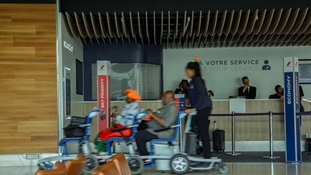 Airport assistance services for elderly passengersのeditorial素材