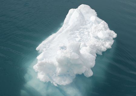 Ice-floes are floating in Alaska.