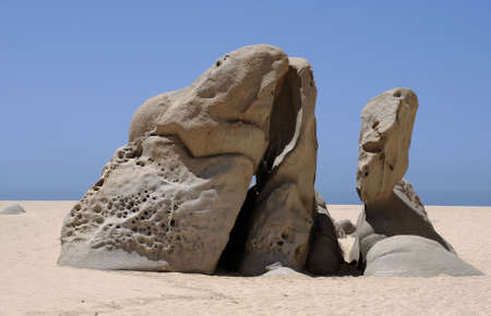 The art of nature on Lovers' beach in Cabo San Lucas, Mexico.の写真素材