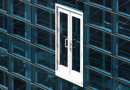 The door that leads at the moment to nowhere situated in a cruise ship terminal  Miami, Florida  