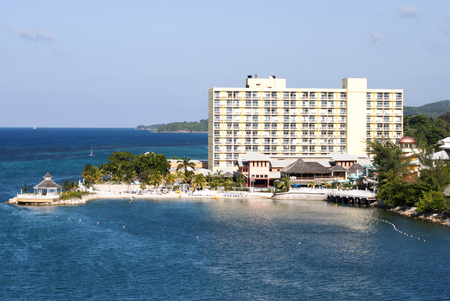 The resort complex in Ocho Rios town Jamaicaのeditorial素材