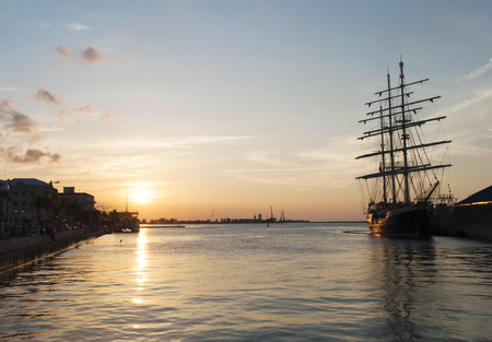 The sunset view in Nassau, the capital of The Bahamas の写真素材