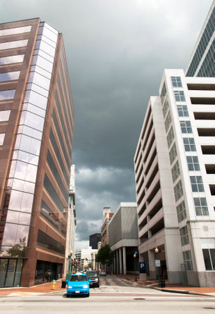 The rain is coming in Norfolk city  West Virginia  の写真素材