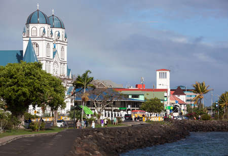 Sunny morning in Apia, the capital of Samoa.の写真素材