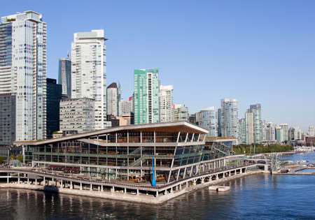 The view of Vancouver skyscrapers in early morning (British Columbia).の写真素材
