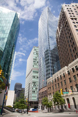 Burrard Street view, one of the main streets in Vacouver (British Columbia).の写真素材
