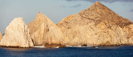 The panoramic view of Cabo San Lucas resort town famous rocks (Mexico).の写真素材