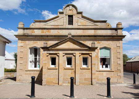 The historic house on a main street of Richmond town in Tasmania.の写真素材
