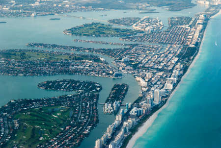 The aerial view of Miami Beach (Florida).の写真素材