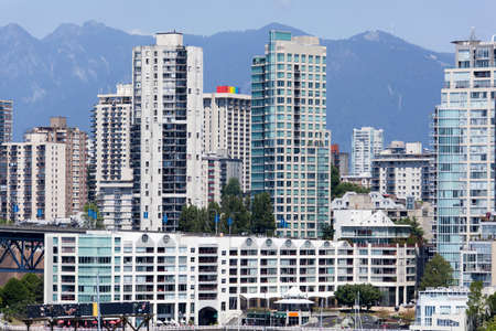 The view of Yaletown residential district, the part of Vancouver downtown (British Columbia).の写真素材