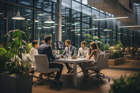 Business meeting good mood for web designの写真素材