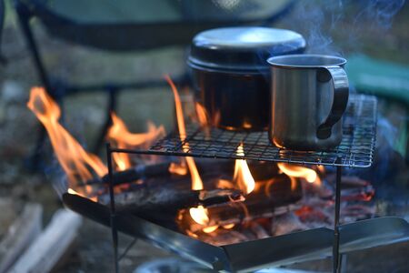Camping Photo Bonfire Flameの写真素材