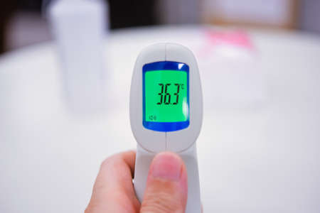 Non-contact thermometer and thermometerの写真素材