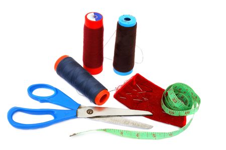 Sewing Supplies isolated on the white background                               の写真素材