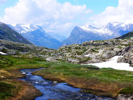 The Countryside of Norway on a Summer Day の写真素材
