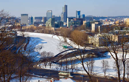 Vilnius - view on the capital of Lithuania in winter