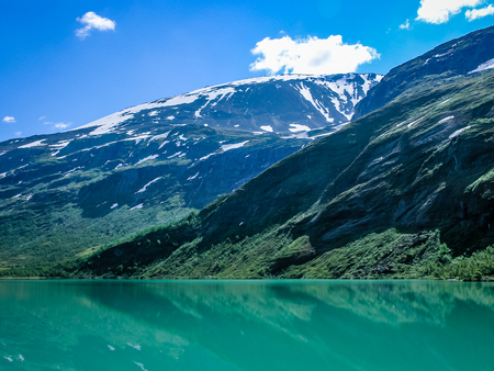 Travelling to Norway. Mountain lakes and fjords