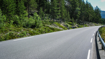 Travelling to Norway. Mountain road