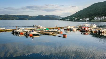 Fjords of Norway, mooring for motor boats