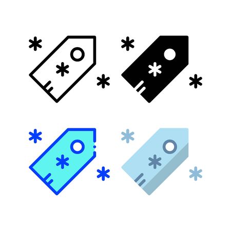 Winter glove icon. With outline, glyph, filled outline and flat styleのイラスト素材