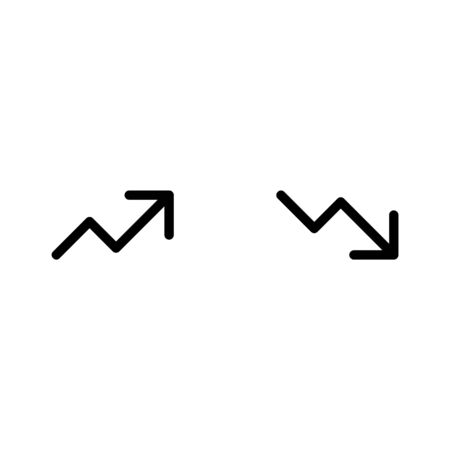 Arrow icons increase and decreaseのイラスト素材