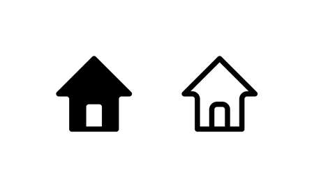 Home icon. Outline and glyph styleのイラスト素材