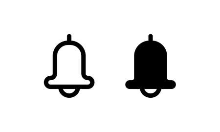 Notification icon. Outline and glyph styleのイラスト素材
