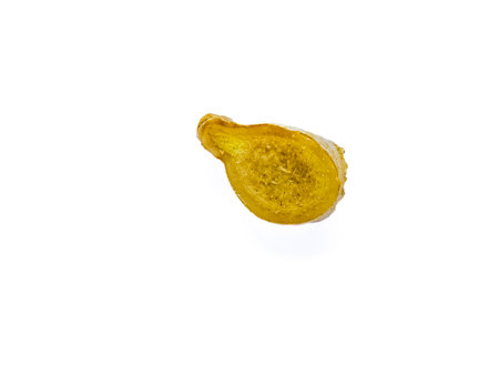 Fresh Ginger slices isolated on white background.