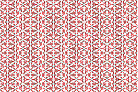 Seamless texture with 3D rendering abstract fractal red pattern on a white background for fabric...
