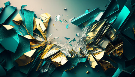 Broken glass. modern design. AI generated imageの素材