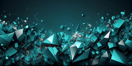 Abstract 3d rendering of low poly background. Futuristic technology style. Elegant background for business presentations.の素材