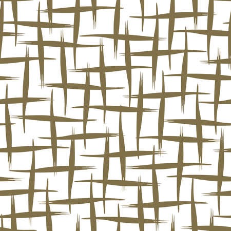 Seamless vector pattern with light brown net wire on white. Simple wallpaper texture design. Ideal for flooring, wallpaper, fabric, wrapping.のイラスト素材