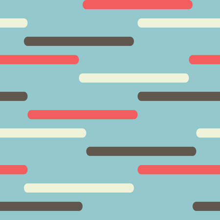 Seamless vector pattern with straight line on blue background. Simple horizontal stripes wallpaper design. Decorative geometric fashion textile.のイラスト素材