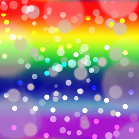 abstract bokeh rainbow circular from the christmas background; abstract bokeh colorful concept for backgroundの写真素材