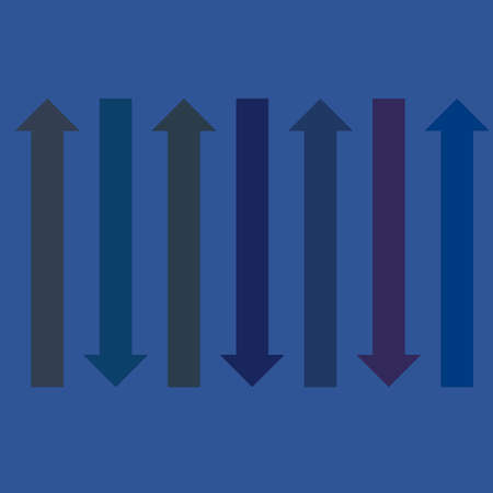 Arrow up and down icon on a blue background