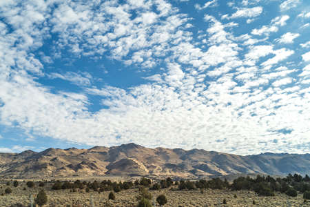 Beautiful arid Rolling hills landscape in northern Californiaの写真素材