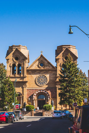 Cathedral Basilica Saint Francis of Assani, Santa Fe New Mexicoのeditorial素材