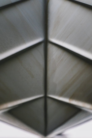 Abstract image of boat hull lines and shape with algae background