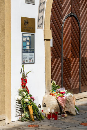 Mourning the Passing of Queen Elizabeth II at the British Embassy Bratislavaのeditorial素材