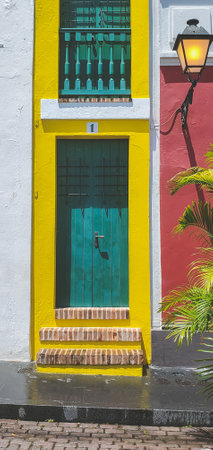 The narrowest house in San Juan Puerto Ricoのeditorial素材