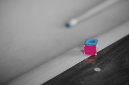 Pool Table with Cueの写真素材