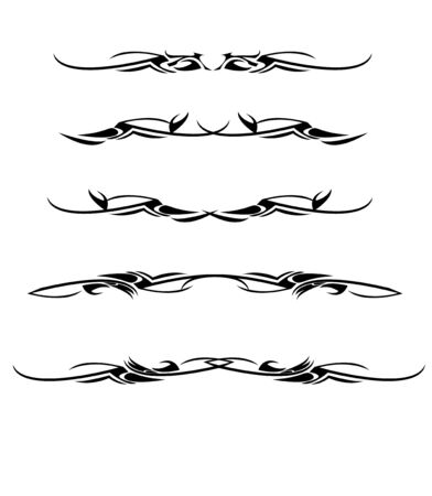 Abstract design elements isolated onto a white backgroundの写真素材