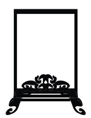 Black, gray, and white frame design elementのイラスト素材