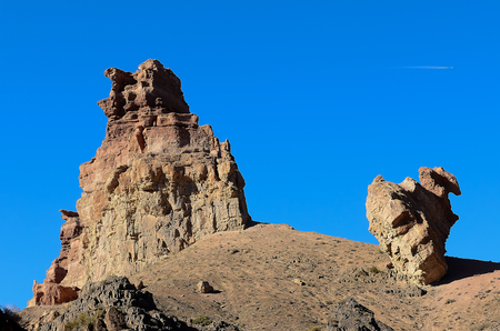 Valley of castles in Charyn national Park, Kazakhstan.の写真素材
