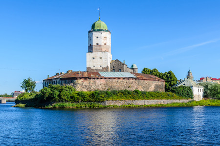 VYBORG, RUSSIA - JULY 25: the Medieval old castle in Vyborg in July 25, 2015, Vyborg, LENINGRAD OBLAST, Russia.のeditorial素材