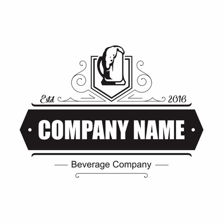 I created this logo for a beverage brand or beverage related industry. Don't forget to like if you like my work.のイラスト素材