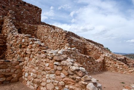 Tuzigoot Indian Ruins in Arizonaの写真素材