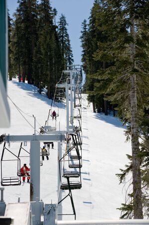 Ski Resort in Lake Tahoe Californiaの写真素材