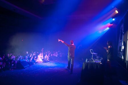 LINCOLN, CA - February 24  Russell W performs with K-Pop artists Aziatix, Blush, and Iammedics...